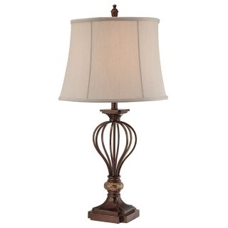 Kathy Ireland Villa Roma Open Cage Marble Accent Table Lamp   #M1545