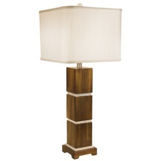 Thumprints Bali with White Square Shade Table Lamp   #M6941