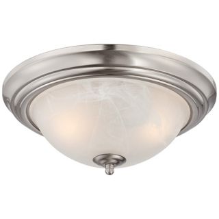 Conroy White Marble 13 1/4" Wide Steel Ceiling Light   #W4424