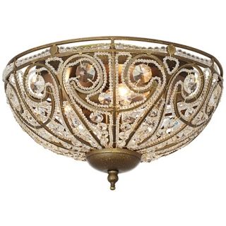 Bethany Collection Antique Gold 13" Wide Ceiling Light   #78119