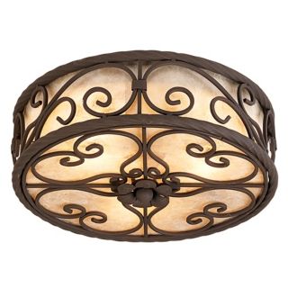 Natural Mica Collection 12" Wide Ceiling Light Fixture   #91579