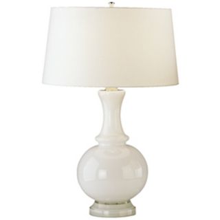 Harriet White Glass Table Lamp   #J1755