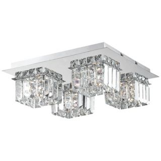 Alico Crown 14 1/4" Wide Crystal and Chrome Ceiling Light   #X0594
