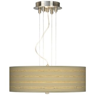 Woven Reed 20" Wide Three Light Pendant Chandelier   #17822 V3116