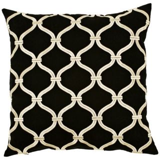 Surya Black and Gold 18" Square Pillow   #J8416