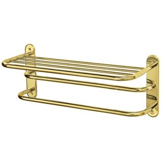 Gatco Polished Brass 26 1/2" Wide 2 Bar Spa Towel Rack   #U6250