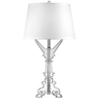 Clear Acrylic 27" High French Candlestick Table Lamp   #U9094