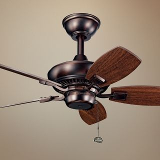 30" Kichler Canfield Bronze Indoor Outdoor Ceiling Fan   #H8335