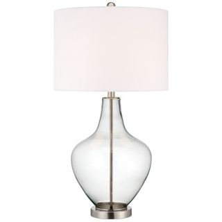 Contemporary Clear Glass Table Lamp   #W6906