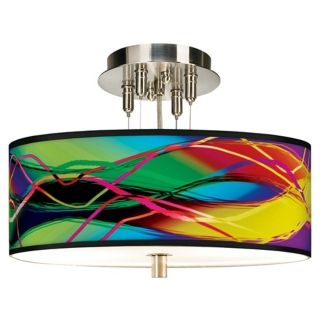 Colors in Motion Light Giclee 14" Wide Ceiling Light   #55369 J1794