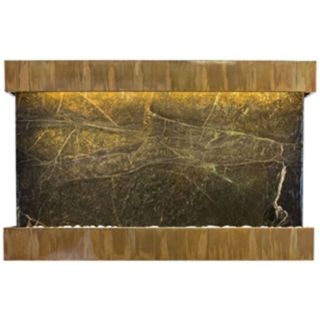 Quarry Green Marble Copper Patina 51" Wide Wall Fountain   #X9067