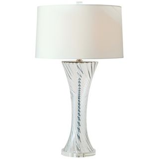 Bella Swirl Clear Glass Table Lamp   #X0494