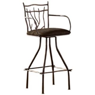 Branch Iron Bar Stool with Arms   #X1891