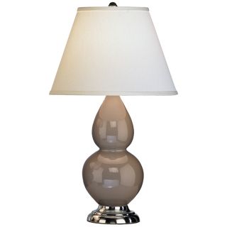 Robert Abbey 22 3/4" Taupe Ceramic and Silver Table Lamp   #G6672