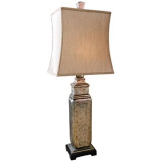 Uttermost Sylvester Distressed Silver Leaf Table Lamp   #00973