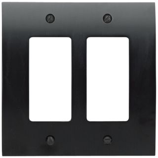 Zephyr Black Double Rocker Convex Wall Plate   #82277