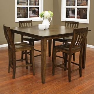 Este with Hyden Stool 5 Piece Grey Counter Height Dining Set   #X7332