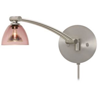 Divi Nickel Amethyst 12 1/2" Plug In Swing Arm Wall Light   #M4869