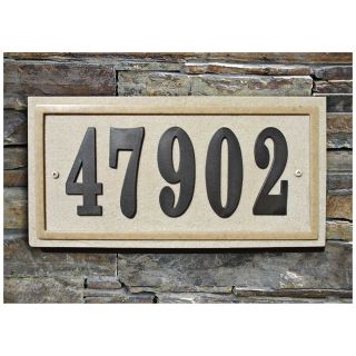 Ridgestone Sandstone Rectangle Address Plaque   #T6775