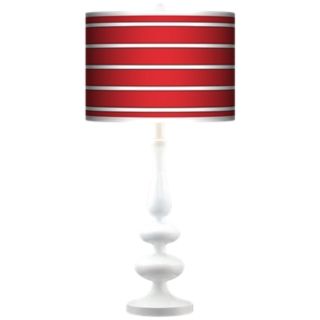Giclee Bold Red Stripe Table Lamp   #60757 23189