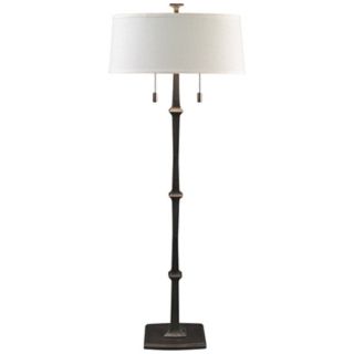 Deville Old Iron with Oval Cream Shade Floor Lamp   #V0495