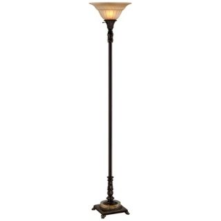 Kathy Ireland London Avenue Bronze Torchiere Floor Lamp   #T7215