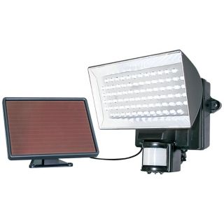 Black Solar Power Motion Sensor 80 LED Flood Light   #T4486
