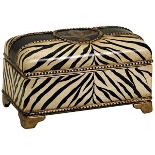 Carolyn Kinder Zebra Ceramic Box   #N1252