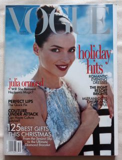 Vogue US 12 1995 Julia Ormond Kirsty Hume Trish Goff Shalom Harlow