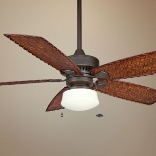 52" Cancun Oil Rubbed Bronze Ceiling Fan with Light Kit   #N5626 N5639