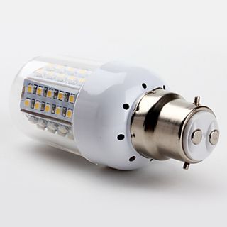 B22 66x3528 SMD 3.5W 430LM 2800 3200K Warm White Light LED Corn Bulb