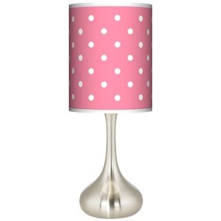 Mini Dots Pink Giclee Kiss Table Lamp   #K3334 M6001