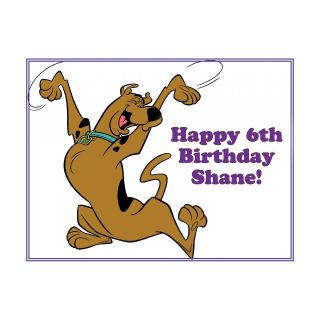 Scooby Doo Jumping Happy Birthday Edible Image Icing Cake Cupcake