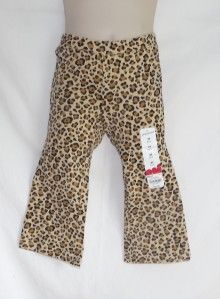 Jumping Beans Girls Brown Leopard Print Elastic Waist Pull on Pants