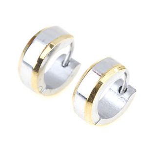 EUR € 2.75   Herren Titan Stahl goldenen Kanten silbernen Ohrrings