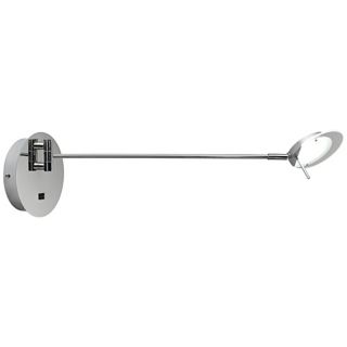 Corona Glass and Chrome Plug In Swing Arm Wall Lamp   #X0818