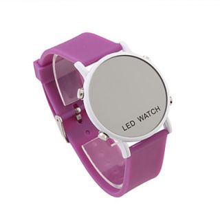 EUR € 3.76   Verspiegelte LED Armbanduhr mit Silikon Band (Purpur