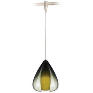 Soleil Olive Green Glass Nickel Tech Lighting MonoRail Pendant   #82960 N1145