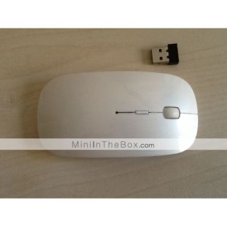 EUR € 8.82   Mouse Inalámbrico Ultra Delgado USB 2.4GHz en Plateado