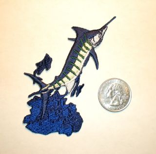 Marlin Fish Embroidered Fishing Patch Applique