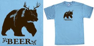 Deer Hunting Fishing Funny Pong Humor Beer Cool T Shirt College