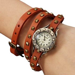 EUR € 6.80   Damemode Style PU Analog Quartz Bracelet Watch (Brun