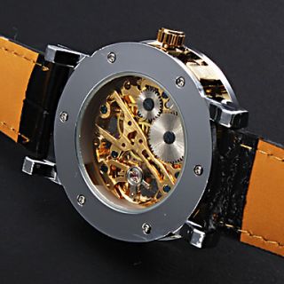 EUR € 13.79   unisex pu reloj de moda analógica mecánica (oro