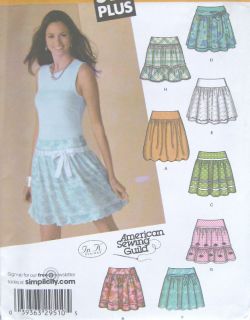 Junior Plus Skirt Overskirt Sewing Pattern Design Own Trim Vary