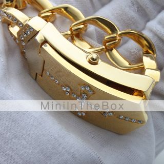 USD $ 13.49   Fashionable Womens PC Quartz Bracelet Watch with Gold