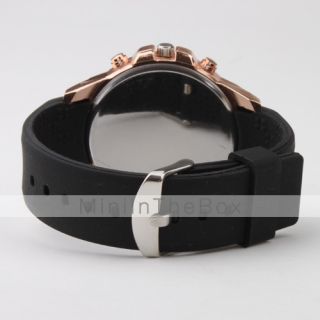 USD $ 8.39   Bronze Silicone Band Wrist Watch For Men,