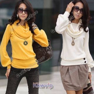 Bottoming Shirt Knitting Blouse Tops T Shirt Size M 5 Color