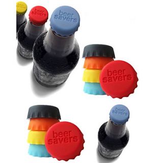 USD $ 1.79   Colorful Silicone Beer Bottle Cap Stopper (6 Pack, Random