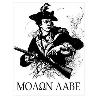 Wall Art  Posters  Molon Labe Minuteman Poster