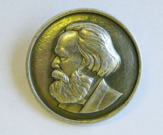 Karl Marx German Communist Soviet Russian Propaganda Pin Badge USSR